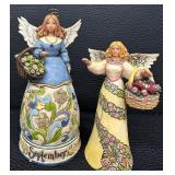 Jim Shore Heartwood Creek Angels with Baskets of Flowers Figurines
