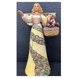 Jim Shore Heartwood Creek Angels with Baskets of Flowers Figurines