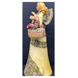 Jim Shore Heartwood Creek Angels with Baskets of Flowers Figurines