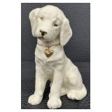 Lenox Puppy with Gold Heart Collar