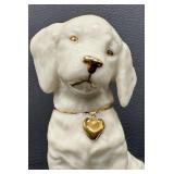Lenox Puppy with Gold Heart Collar