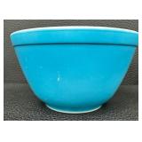 Vintage Pyrex Spring Blossom 1 1/2 Qt Casserole Dish and Pyrex Turquoise Blue Mixing Bowl