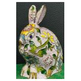 Lovely Chinese Cloisonné Style Rabbit with Box