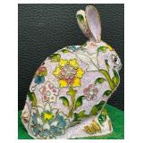 Lovely Chinese Cloisonné Style Rabbit with Box