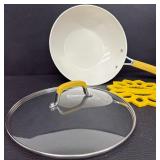 Aarti 11" All Purpose Kadhai Pan with Glass Lid and Silicone Trivet - New with Tags