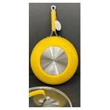 Aarti 11" All Purpose Kadhai Pan with Glass Lid and Silicone Trivet - New with Tags