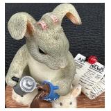 Adorable Charming Tails "Morning Hare" by Fitz and Floyd - Signed by Dean Griff #0002