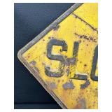 Retired Rustic SLOW Metal Street Sign