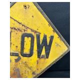 Retired Rustic SLOW Metal Street Sign