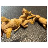 Set of 3 Antique Cold-Painted Bronze Dachshund Figurines