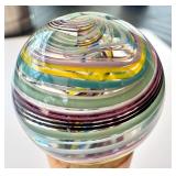 Colorful Swirled Art Glass One Inch Marble