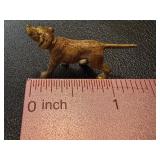 Antique Cold Painted Bronze Miniature Dog Figurine