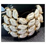 Vintage Crown Trifari Necklace, Bracelet, and Clip-On Earring Set