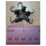 Antique Five Mice Cold Painted Bronze Miniature