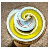 Hand Blown Glass Marble with Swirl Design