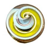 Hand Blown Glass Marble with Swirl Design