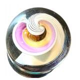 One Inch Handblown Art Glass Marble with Swirling Color Patterns