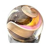 One Inch Handblown Art Glass Marble with Swirling Color Patterns