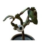 Set of 3 Antique Austrian Cold Painted Bronze Miniatures: Plants and Animals