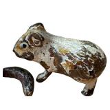 Set of 3 Antique Austrian Cold Painted Bronze Miniatures: Plants and Animals