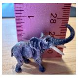 Antique Austrian Cold Painted Bronze Miniature Elephant Figurine