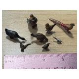 Set of 8 Antique Austrian Cold Painted Bronze Bird Miniatures
