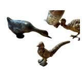 Set of 8 Antique Austrian Cold Painted Bronze Bird Miniatures