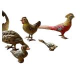 Set of 8 Antique Austrian Cold Painted Bronze Bird Miniatures