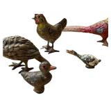 Set of 8 Antique Austrian Cold Painted Bronze Bird Miniatures