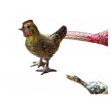 Set of 8 Antique Austrian Cold Painted Bronze Bird Miniatures