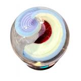 Hand Blown Art Glass Marble with Swirl Design