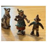 Set of 4 Antique Austrian Cold Painted Bronze Miniatures