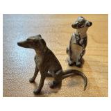 Set of 4 Antique Austrian Cold Painted Bronze Miniatures