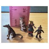 Set of 4 Antique Austrian Cold Painted Bronze Miniatures