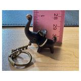 Vintage Walter Bosse Brass Elephant Keychain