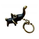 Vintage Walter Bosse Brass Elephant Keychain