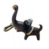 Vintage Walter Bosse Brass Elephant Keychain