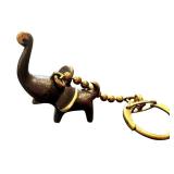 Vintage Walter Bosse Brass Elephant Keychain