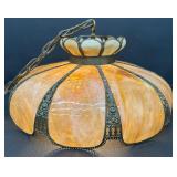 Beautiful Large Hanging Stained Glass Light with Electrical Plug In