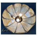 Beautiful Large Hanging Stained Glass Light with Electrical Plug In