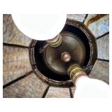 Beautiful Large Hanging Stained Glass Light with Electrical Plug In