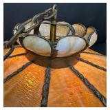Beautiful Large Hanging Stained Glass Light with Electrical Plug In