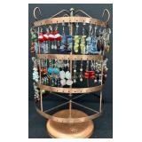 Lovely Collection of Earrings and Display Stand
