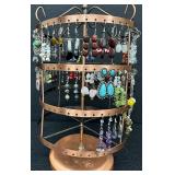 Lovely Collection of Earrings and Display Stand