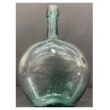 Vintage Hand Blown Green Glass Bottle