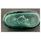 Vintage Hand Blown Green Glass Bottle