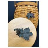 Longaberger October Fields Pumpkin Lidded Basket with Plastic Liner - 2000