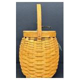 Longaberger October Fields Pumpkin Lidded Basket with Plastic Liner - 2000