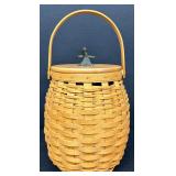 Longaberger October Fields Pumpkin Lidded Basket with Plastic Liner - 2000