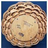 Longaberger October Fields Pumpkin Lidded Basket with Plastic Liner - 2000